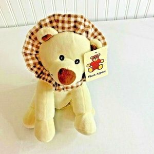 Plush Appeal New Home of Mardi Gras Plush Cream Color Stuffed Animal Toy Lion